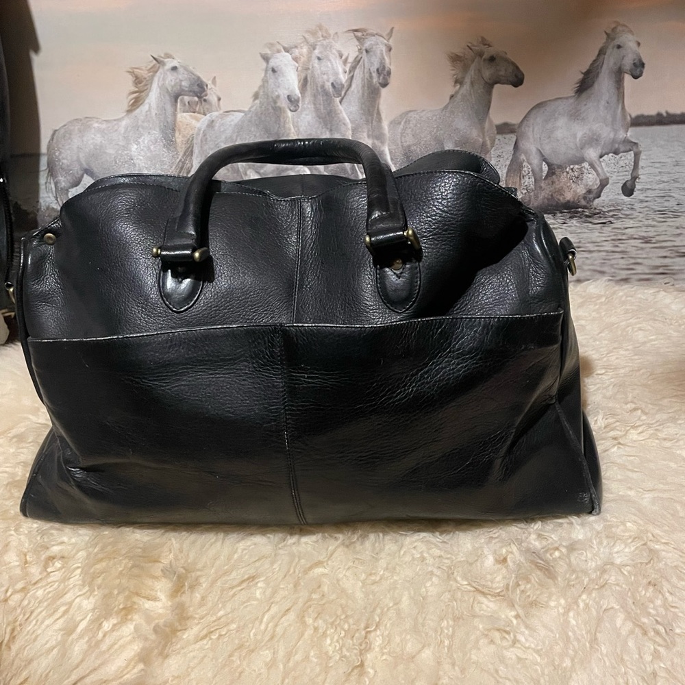 Bugatti leather travel bag